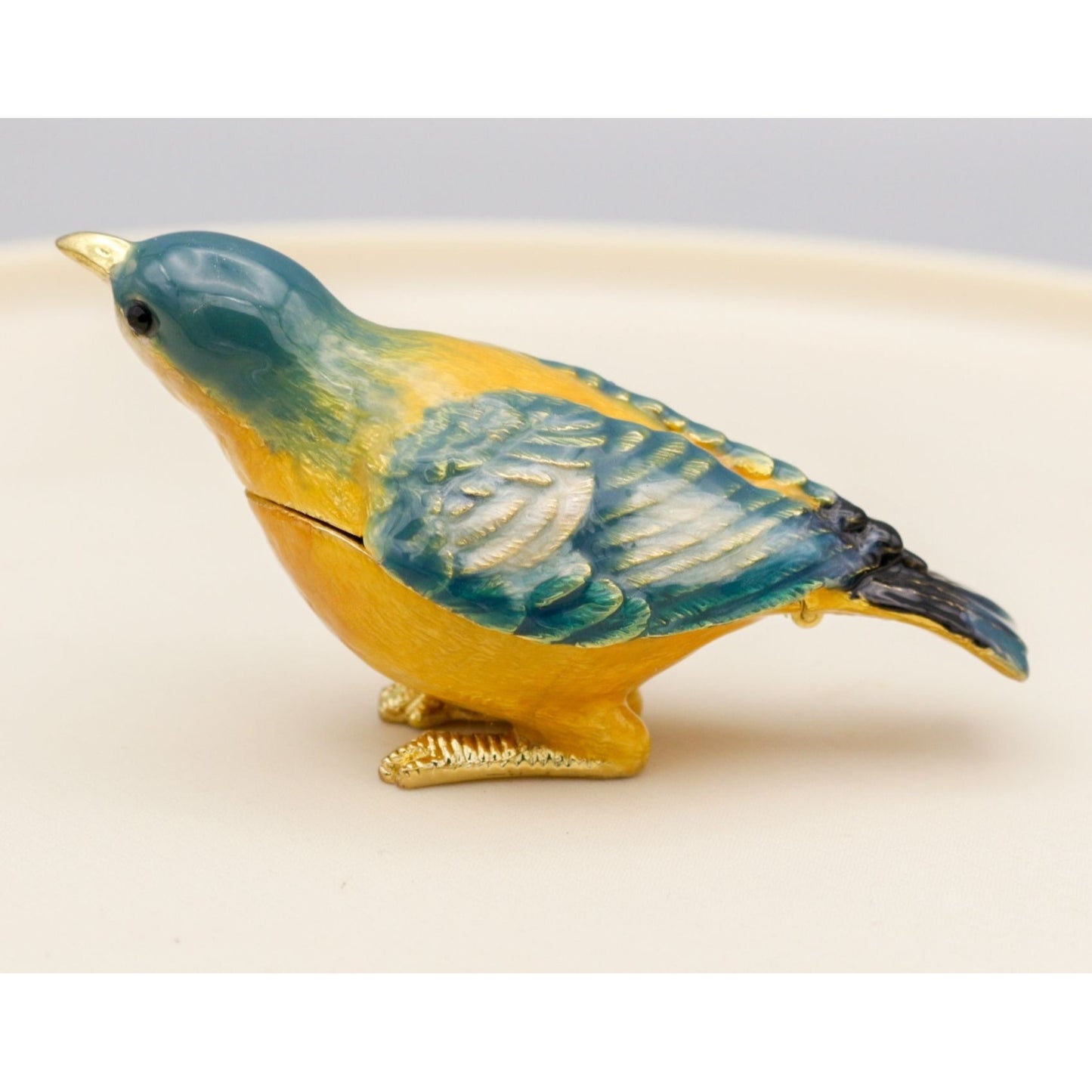 2012 Metropolitan Museum of Art Cloisonné Bird Trinket Box Bluebird
