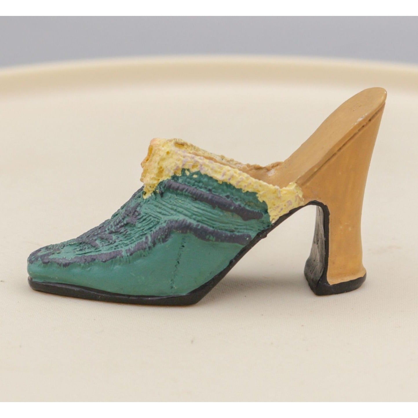 Miniature Shoe Figurine Resin Heel Slip On