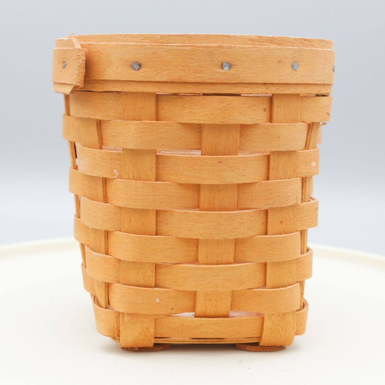 Longaberger Basket Planter Stamped and Signed Hand Woven