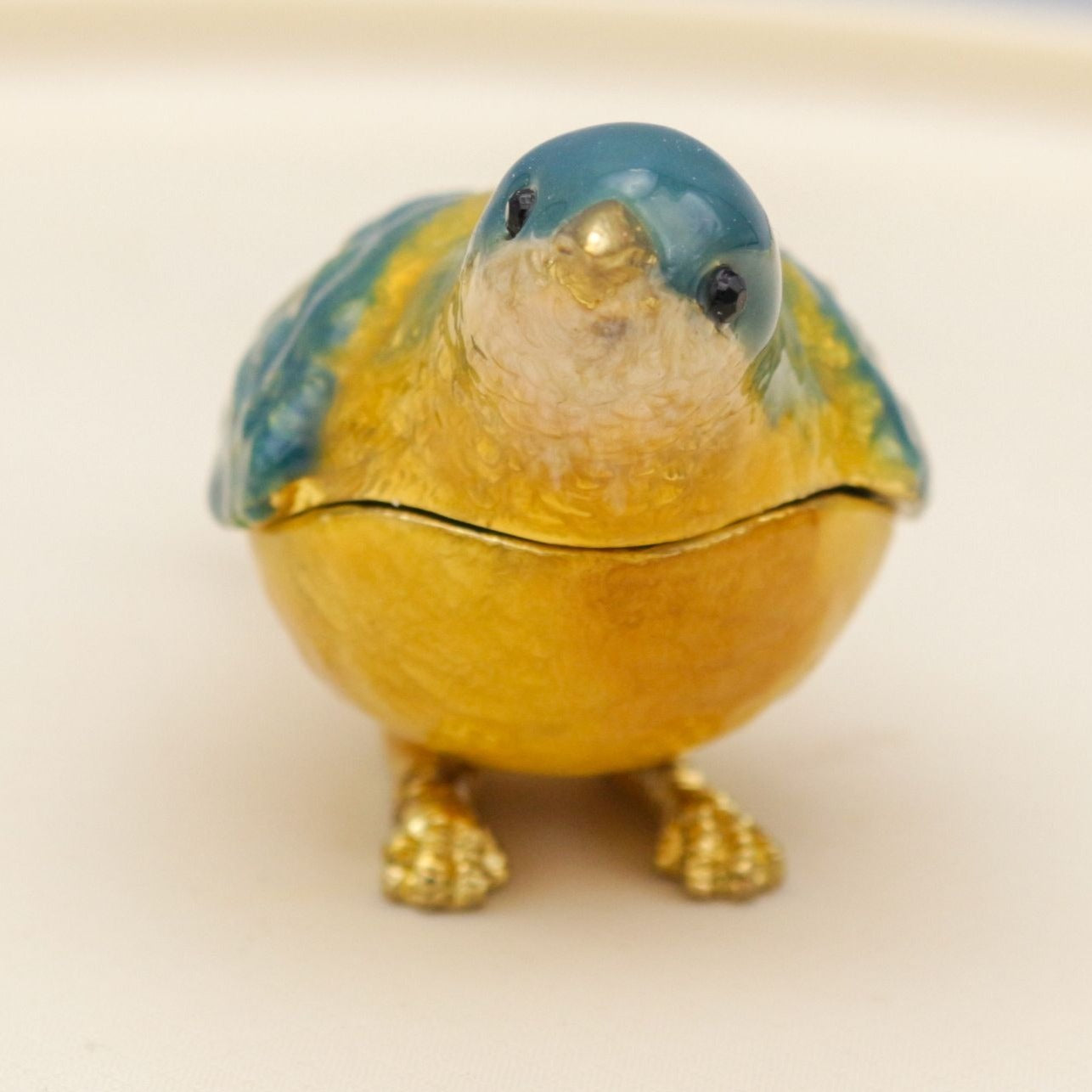 2012 Metropolitan Museum of Art Cloisonné Bird Trinket Box Bluebird