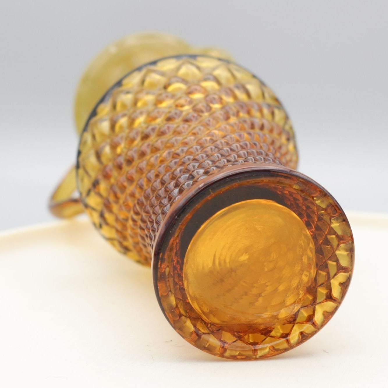 Vintage Amber Glass Cruet Pitcher