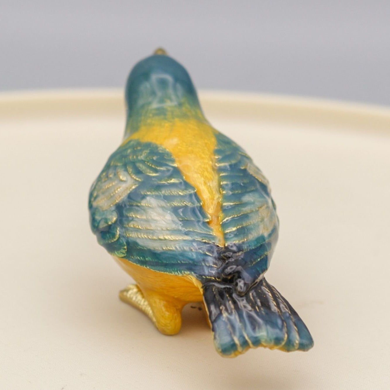 2012 Metropolitan Museum of Art Cloisonné Bird Trinket Box Bluebird