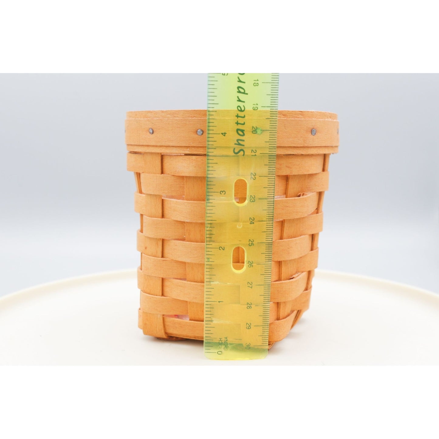Longaberger Basket Planter Stamped and Signed Hand Woven