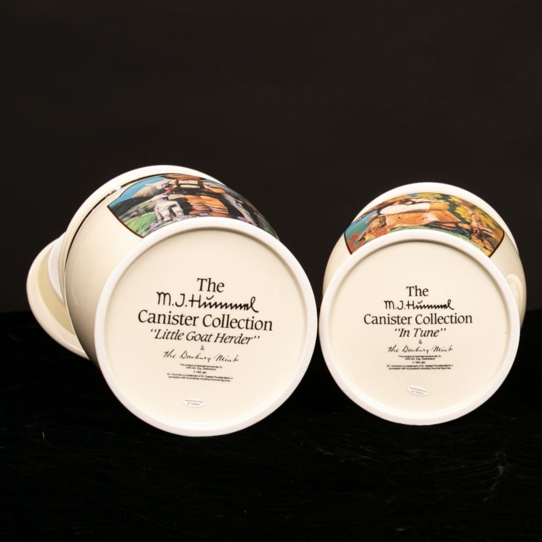 Vintage 1993 Danbury Mint MJ Hummel Canister Set of 4