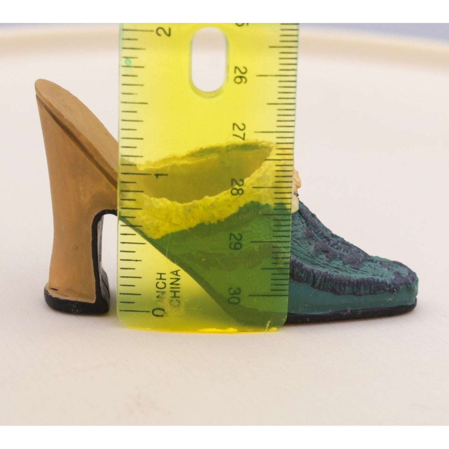 Miniature Shoe Figurine Resin Heel Slip On