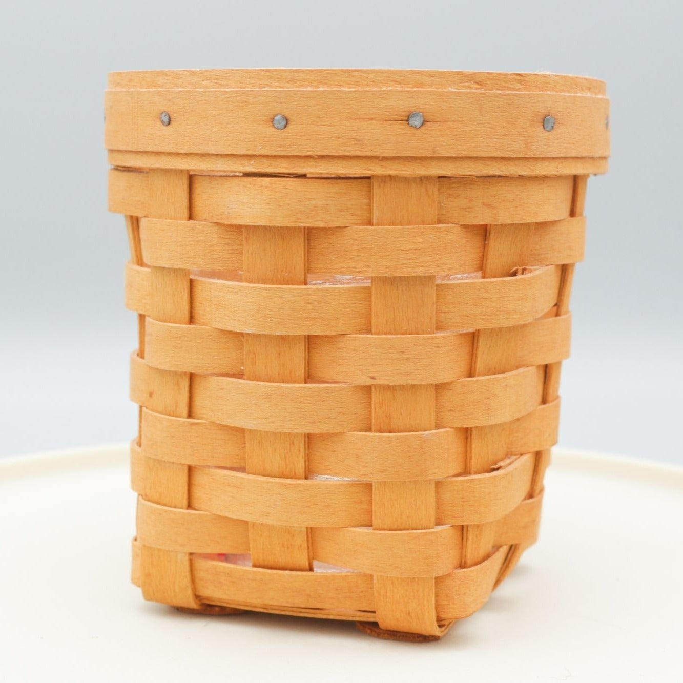 Longaberger Basket Planter Stamped and Signed Hand Woven