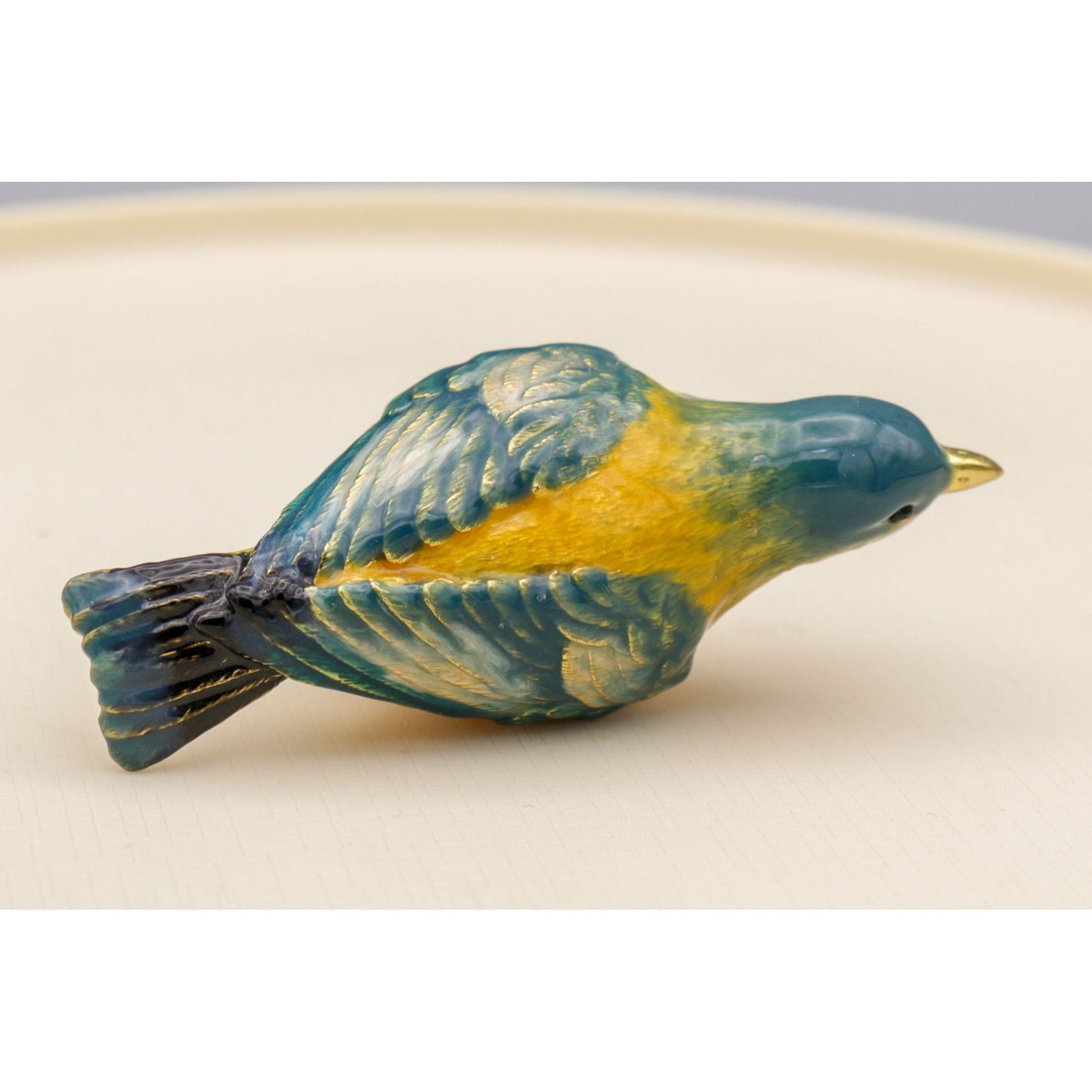 2012 Metropolitan Museum of Art Cloisonné Bird Trinket Box Bluebird