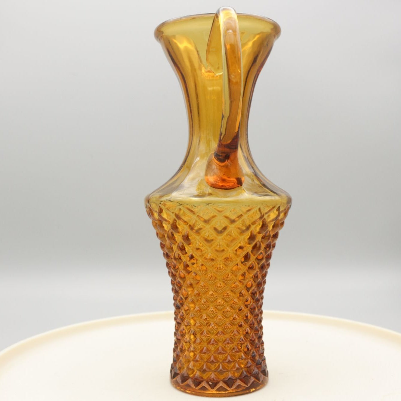 Vintage Amber Glass Cruet Pitcher