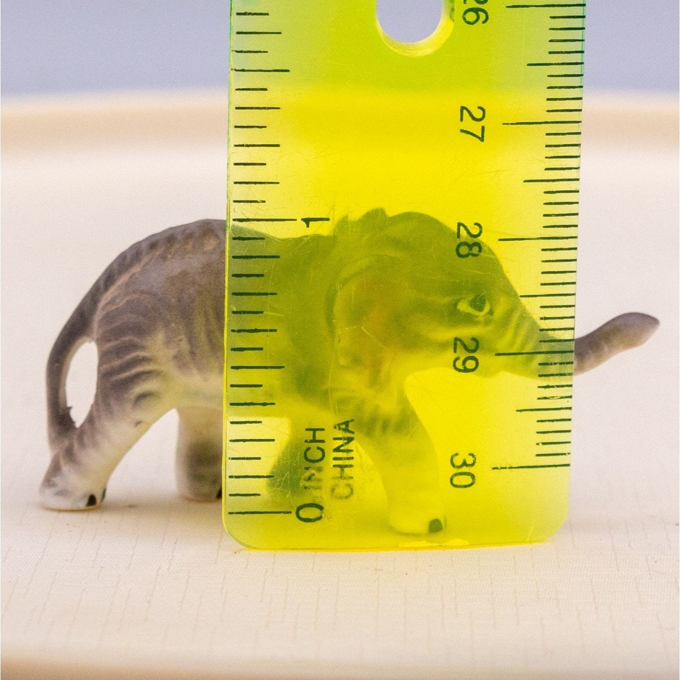 Vintage Miniature Elephant Figurine Bisque Porcelain Tiny 1 inch
