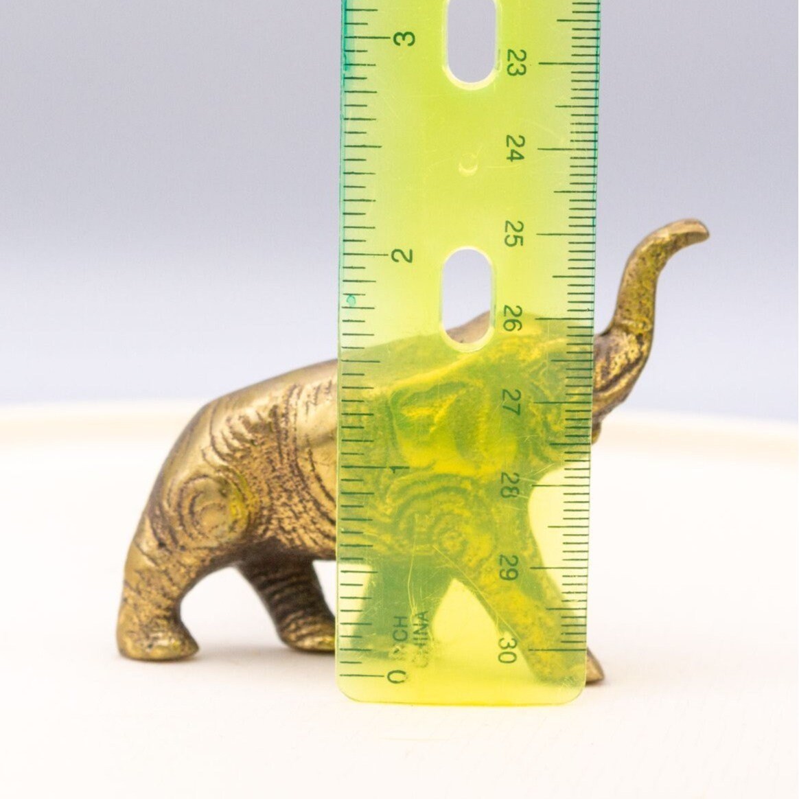 Vintage Solid Brass Elephant Figurine Small