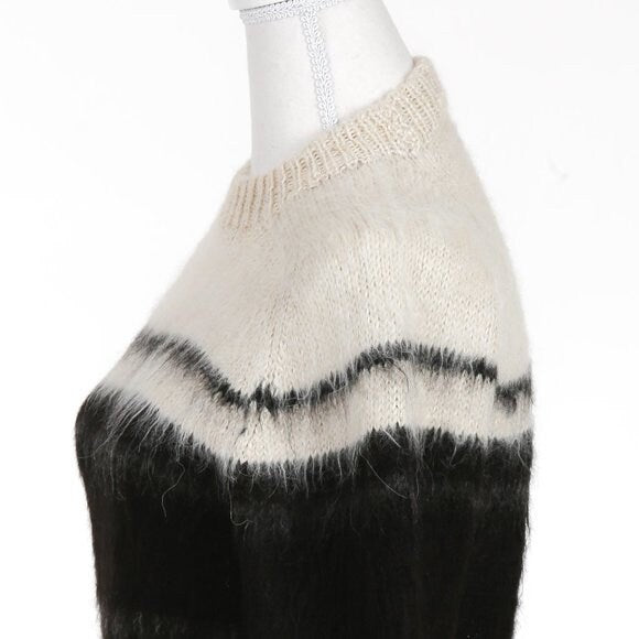 Vintage Handmade Alpaca hair Sweater Lapaz Bolivia 1980 folk Art Authentic South American