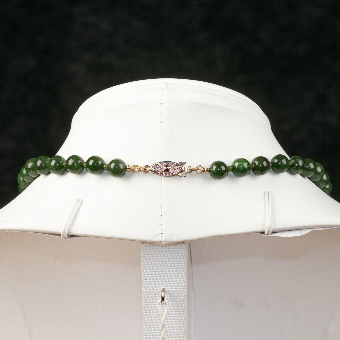 Vintage Nephrite Jade Beaded Necklace