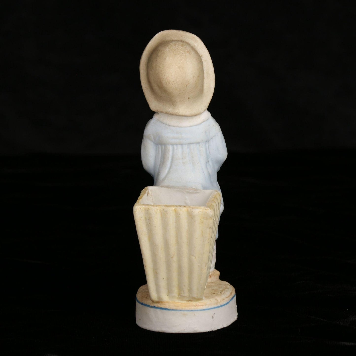 Antique Victorian 1800s Bisque Porcelain Toothpick/Match Holder