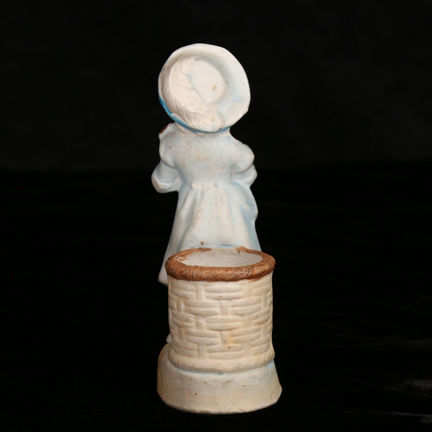 Antique Victorian 1800s Bisque Porcelain Toothpick/Match Holder