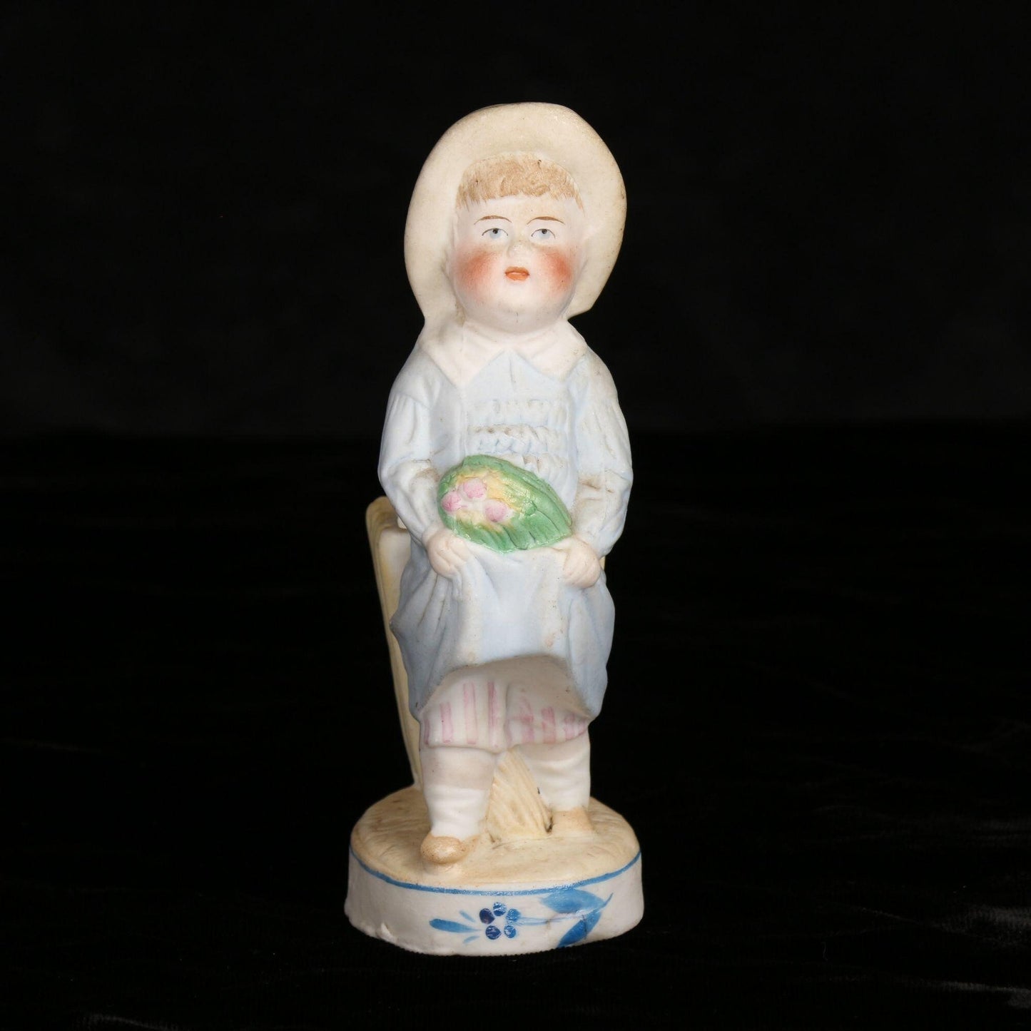 Antique Victorian 1800s Bisque Porcelain Toothpick/Match Holder