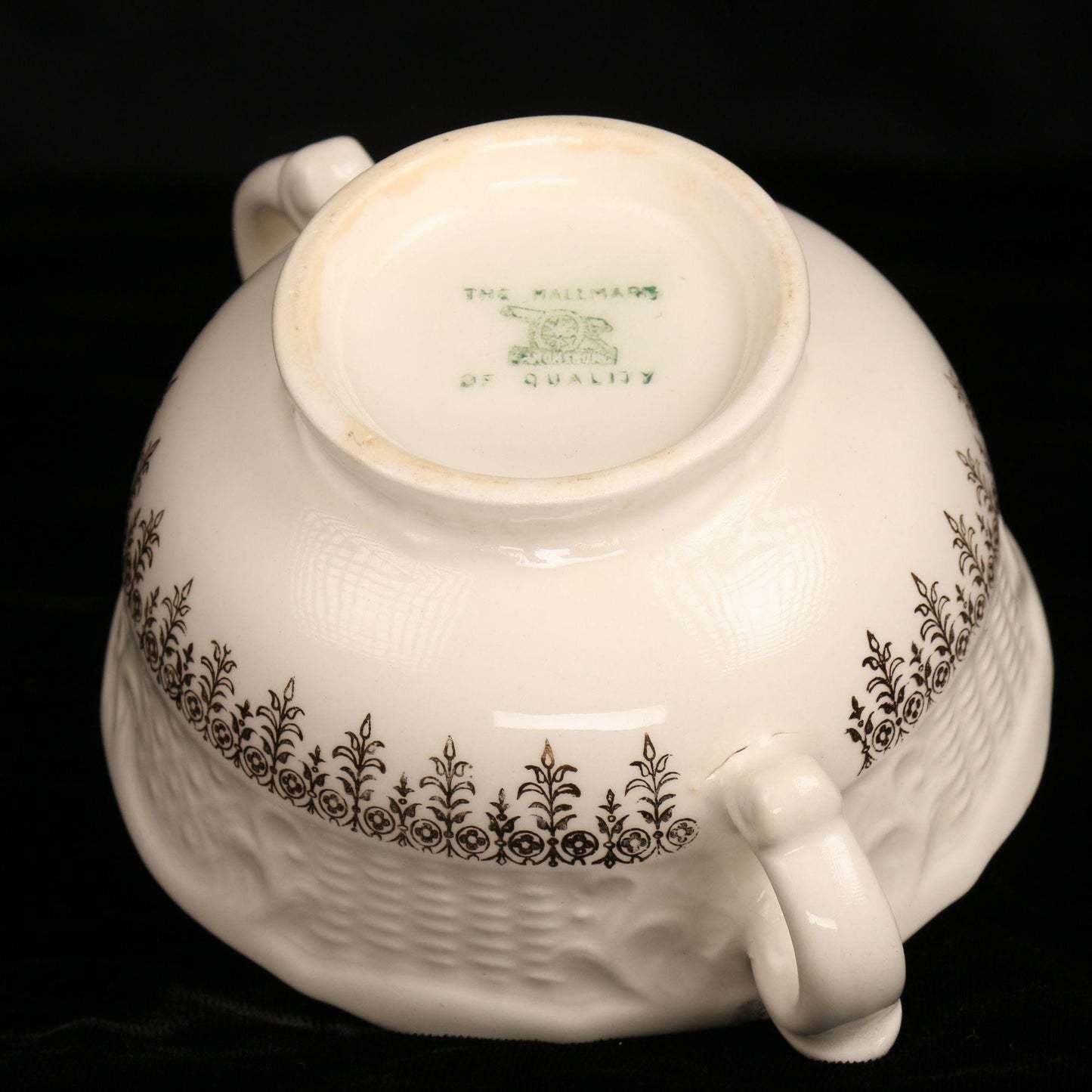 Vintage Canonsburg Pottery Sugar Bowl With Lid Goldette Pattern