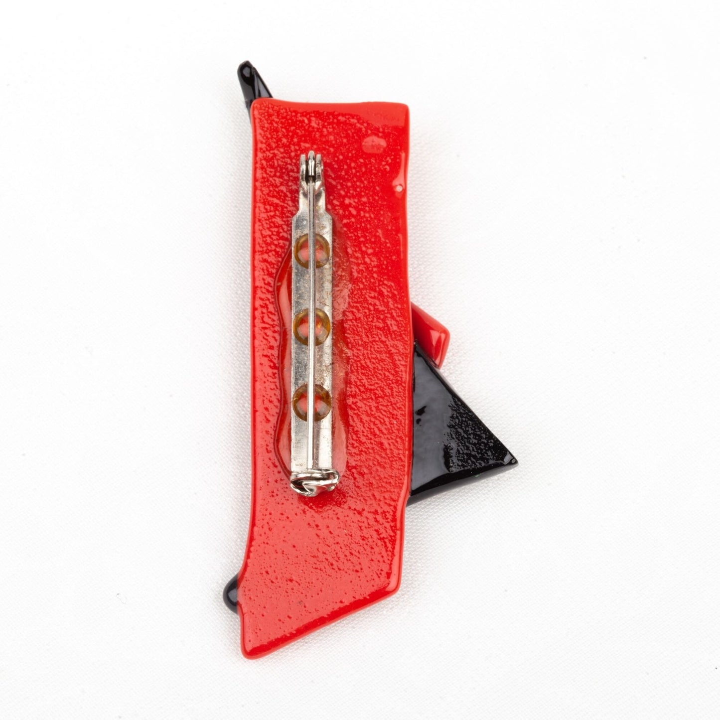 Art Glass Modernist Sailboat Art Deco Style Brooch