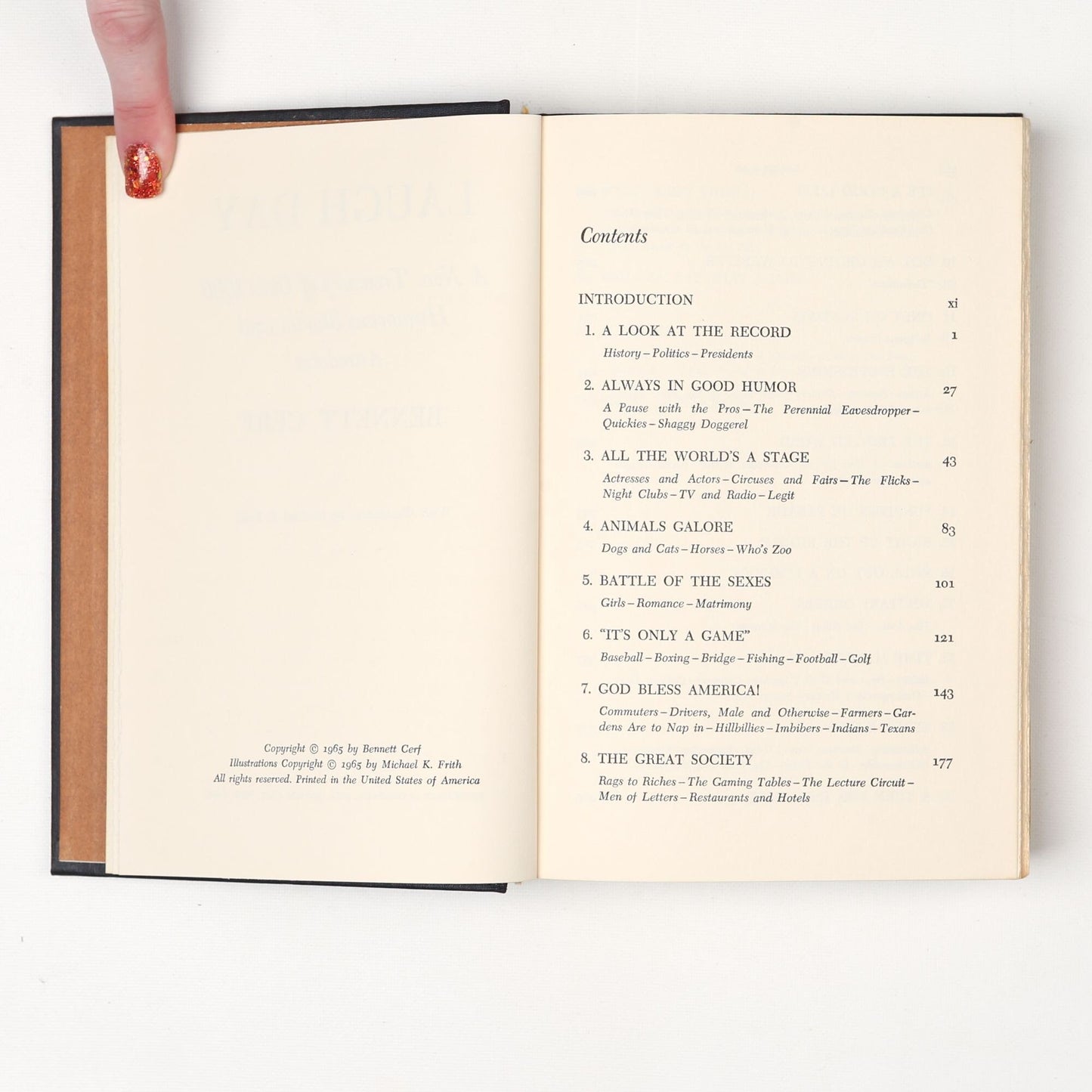Vintage 1965 Book Laugh Day by Bennett Cerf