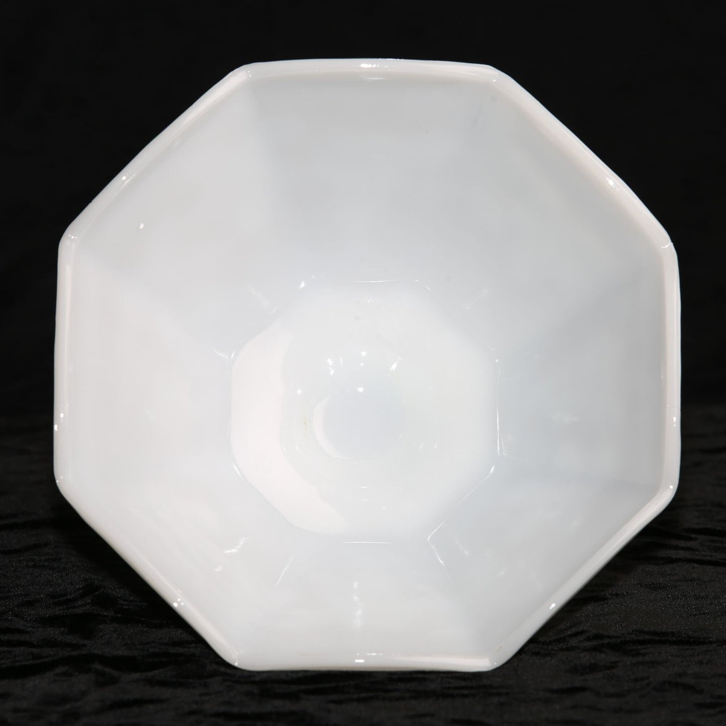 Vintage Anchor Hocking Milk Glass Pedestal Compote Grape Leaf Pattern