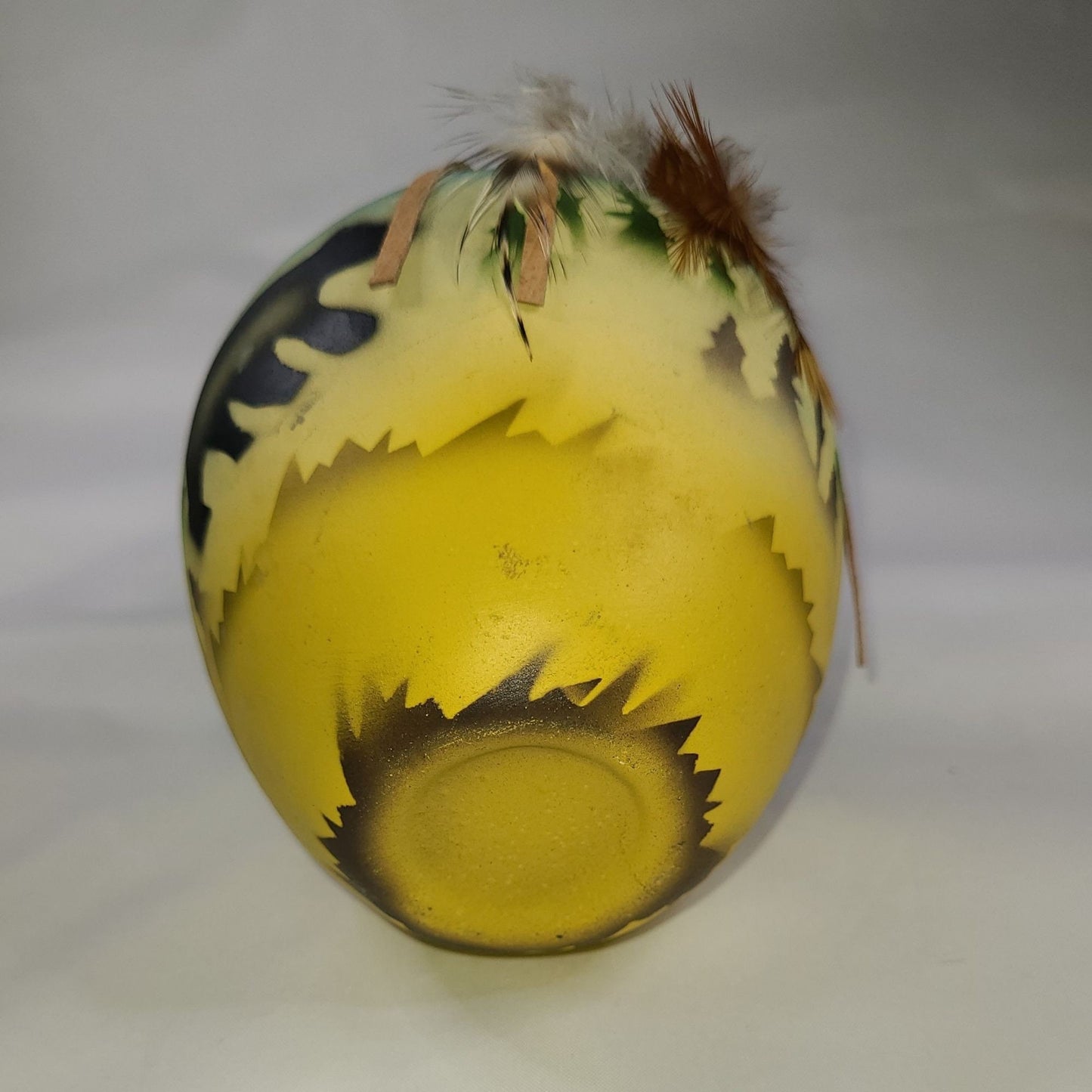 Air Brushed Southwestern Pottery Bear Small Vase