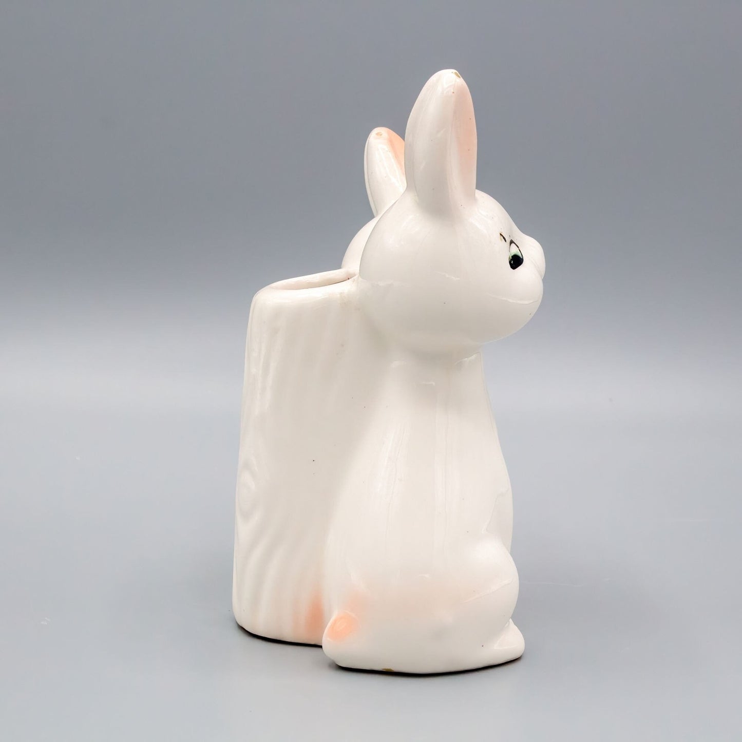 Vintage Ceramic Bunny Rabbit Bud Vase Planter