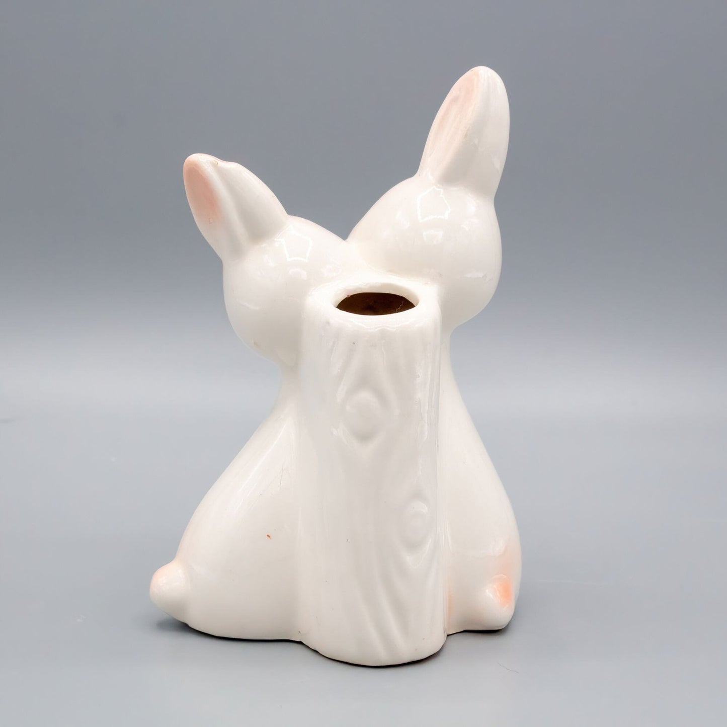 Vintage Ceramic Bunny Rabbit Bud Vase Planter
