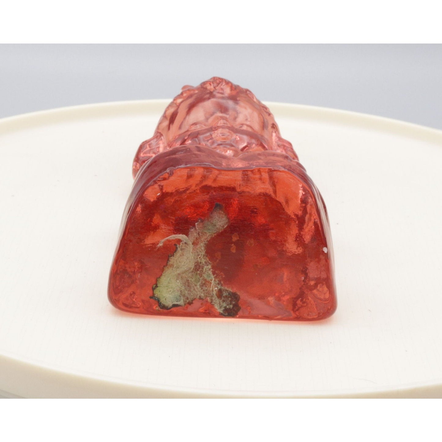 Vintage Pink Glass Praying Child Figurine
