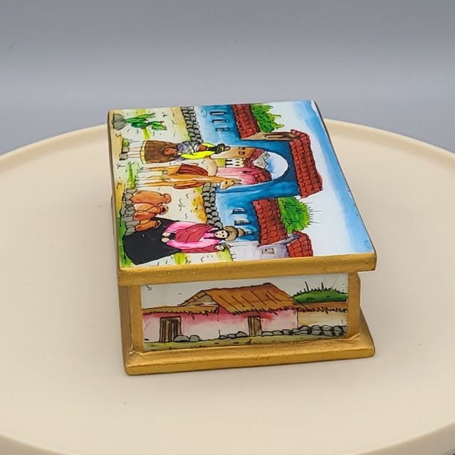 Felix Espinoza Vargas Original Artwork Signed Trinket Box Peru