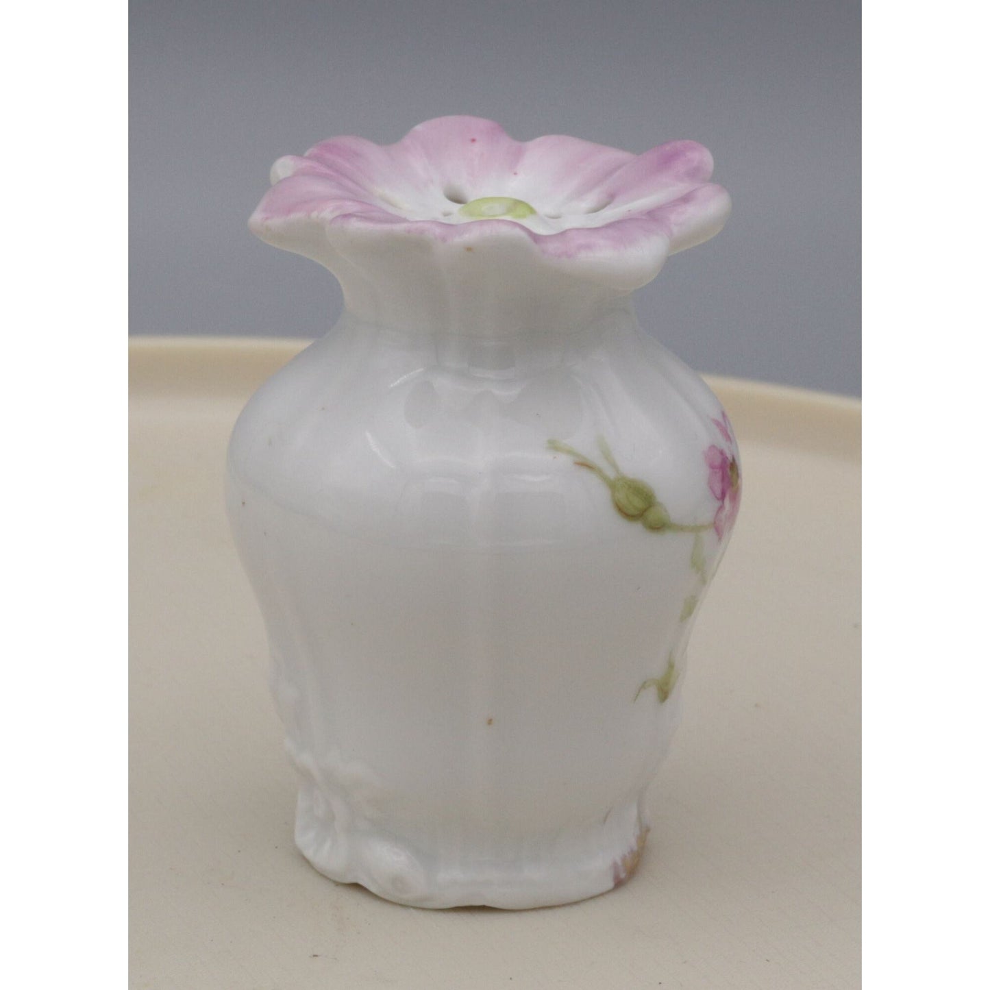 Vintage Floral Porcelain Salt Shaker Figural Flower Shaped
