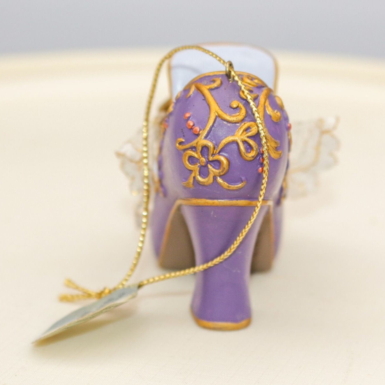 Ashton Drake Baroque Splendor Miniature Shoe Ornament Stepping in Time Collection Heirloom Ornaments