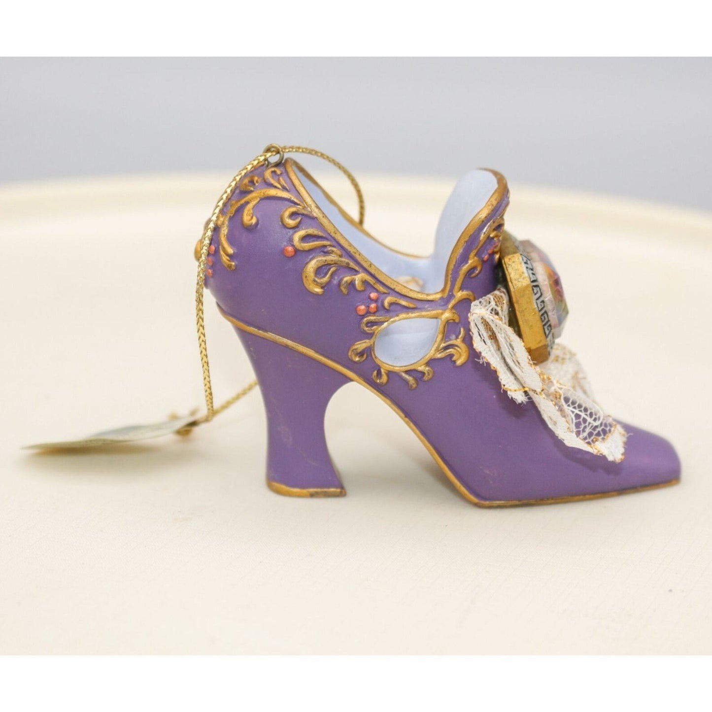 Ashton Drake Baroque Splendor Miniature Shoe Ornament Stepping in Time Collection Heirloom Ornaments