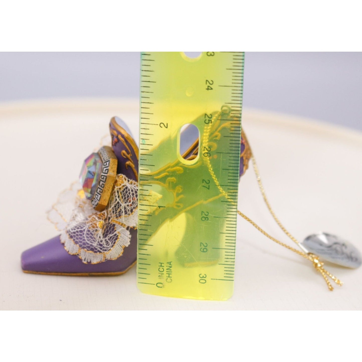 Ashton Drake Baroque Splendor Miniature Shoe Ornament Stepping in Time Collection Heirloom Ornaments