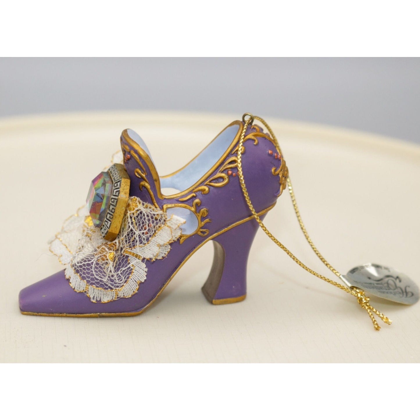 Ashton Drake Baroque Splendor Miniature Shoe Ornament Stepping in Time Collection Heirloom Ornaments