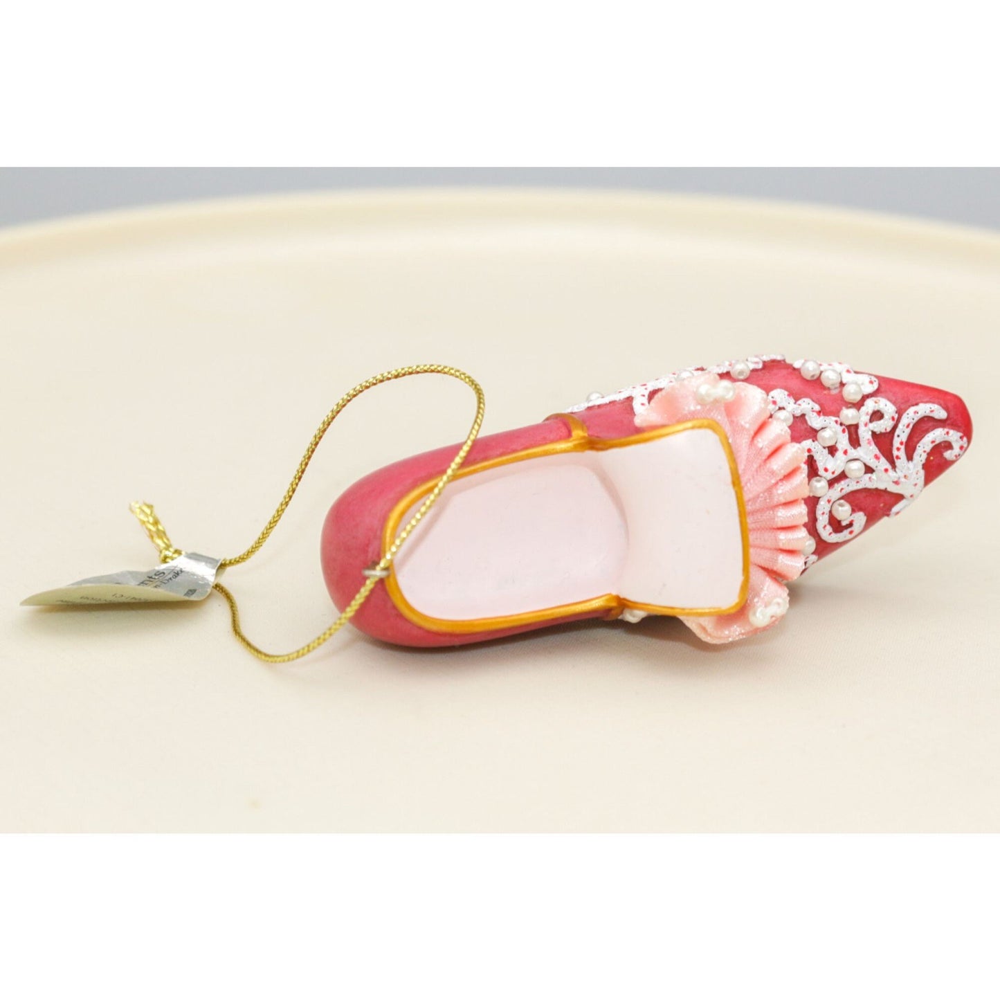 Ashton Drake Miniature Shoe Tudor Rose Heirloom Ornament Stepping in Time