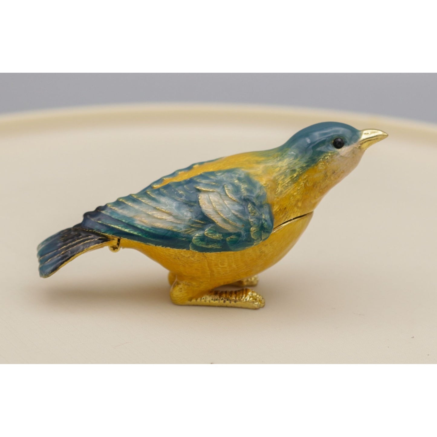 2012 Metropolitan Museum of Art Cloisonné Bird Trinket Box Bluebird
