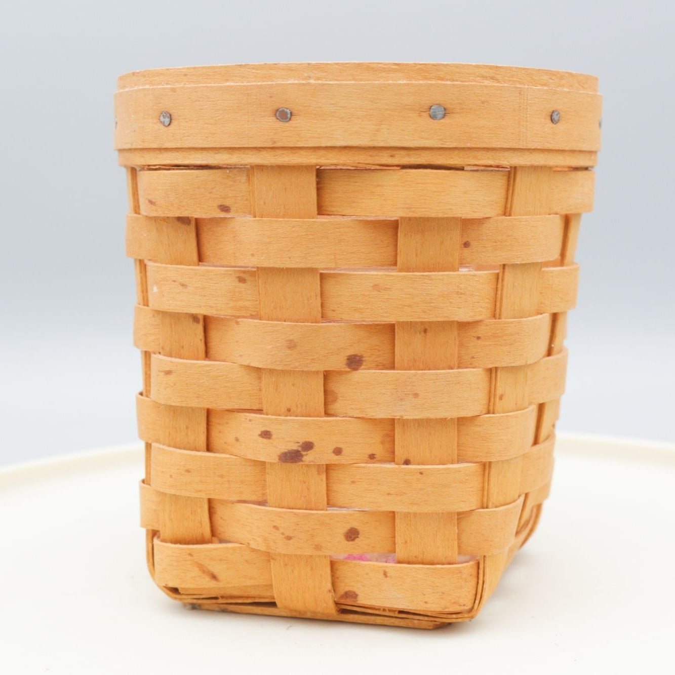 Longaberger Basket Planter Stamped and Signed Hand Woven