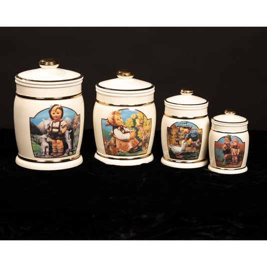 Vintage 1993 Danbury Mint MJ Hummel Canister Set of 4