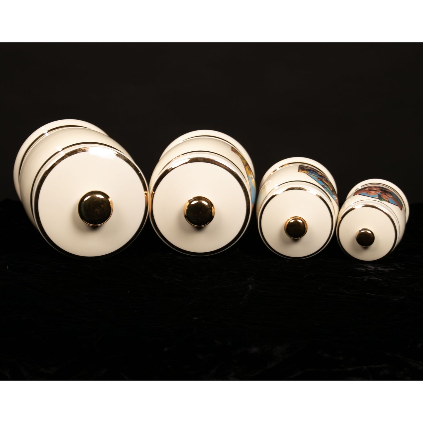 Vintage 1993 Danbury Mint MJ Hummel Canister Set of 4