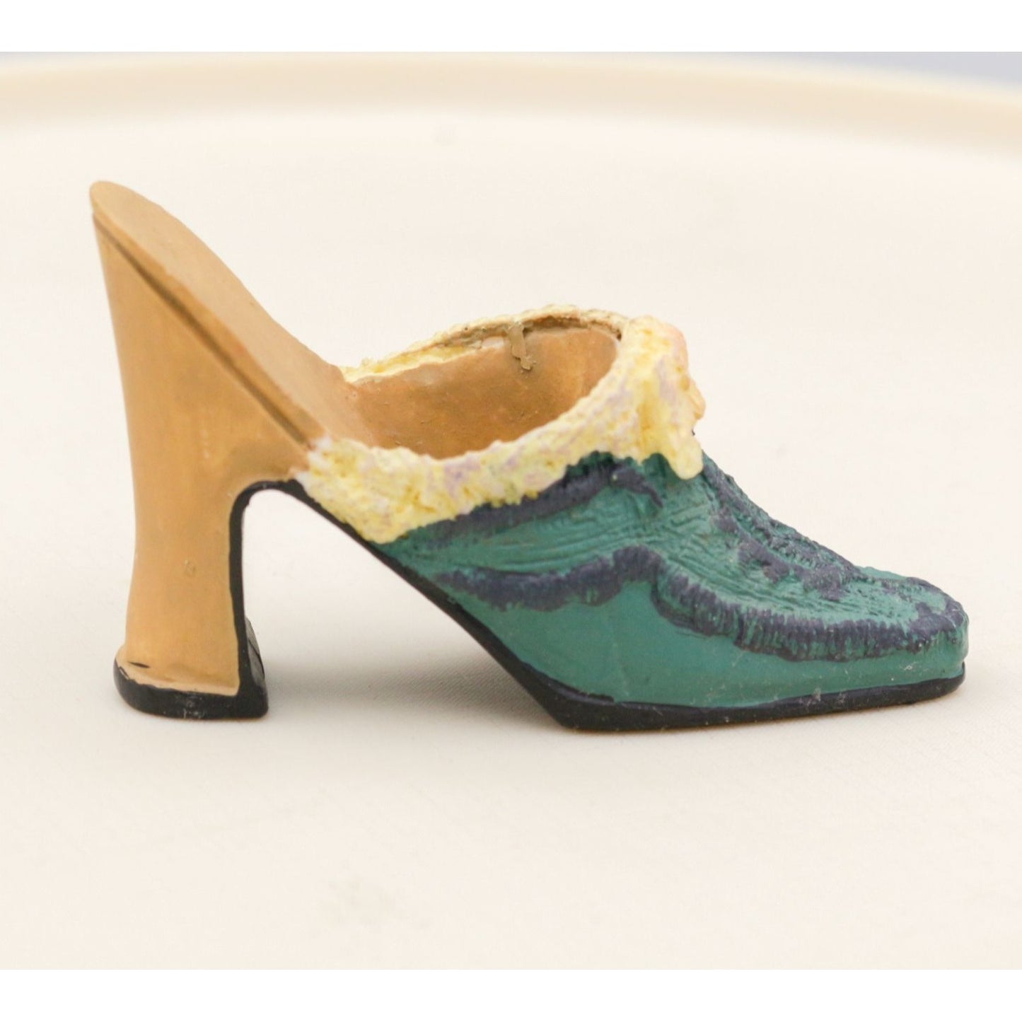 Miniature Shoe Figurine Resin Heel Slip On