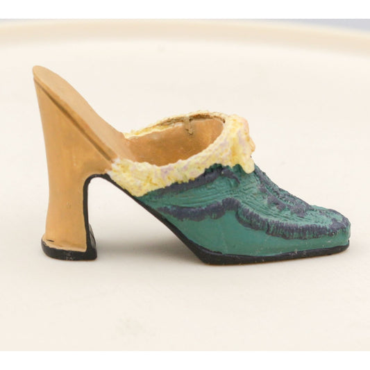 Miniature Shoe Figurine Resin Heel Slip On
