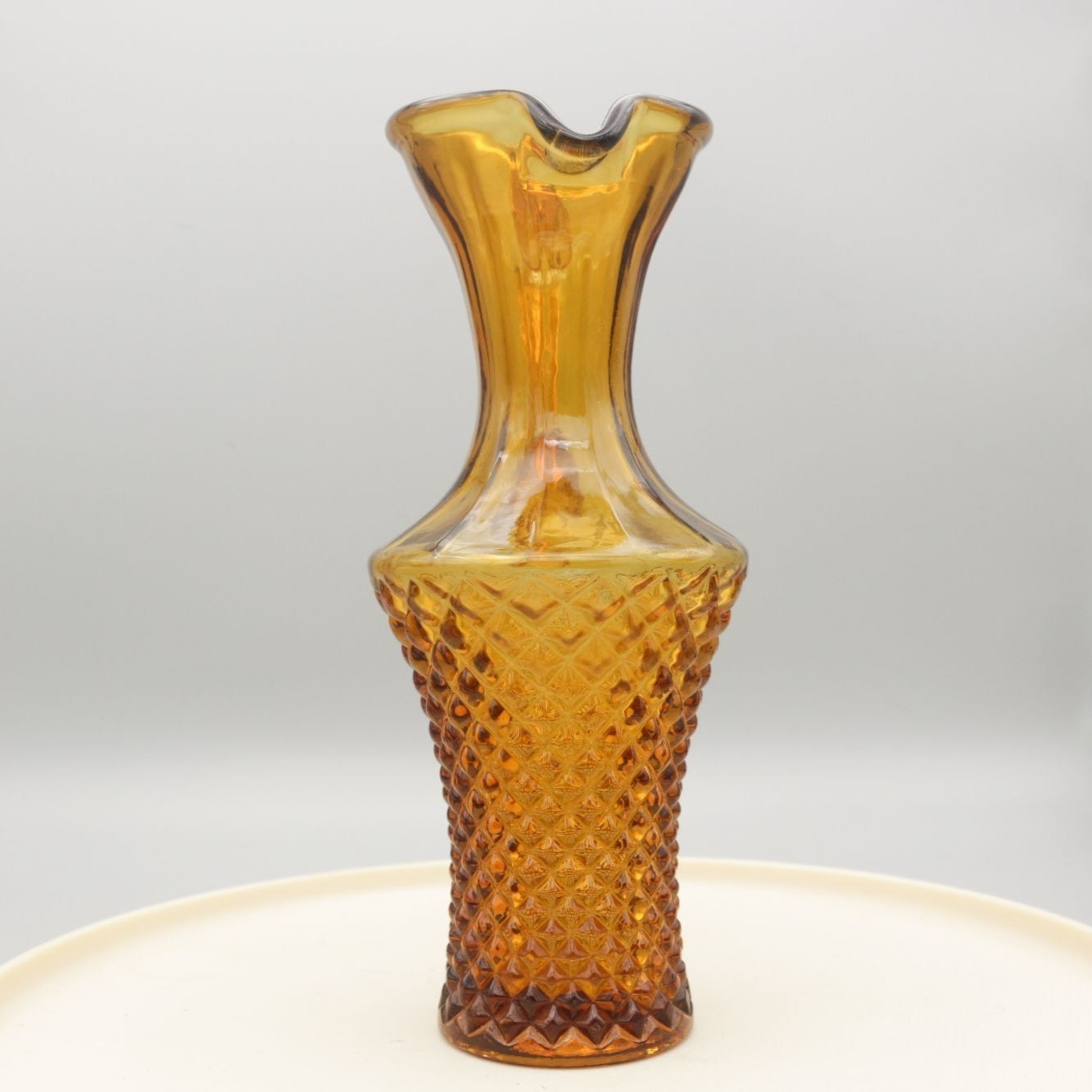 Vintage Amber Glass Cruet Pitcher