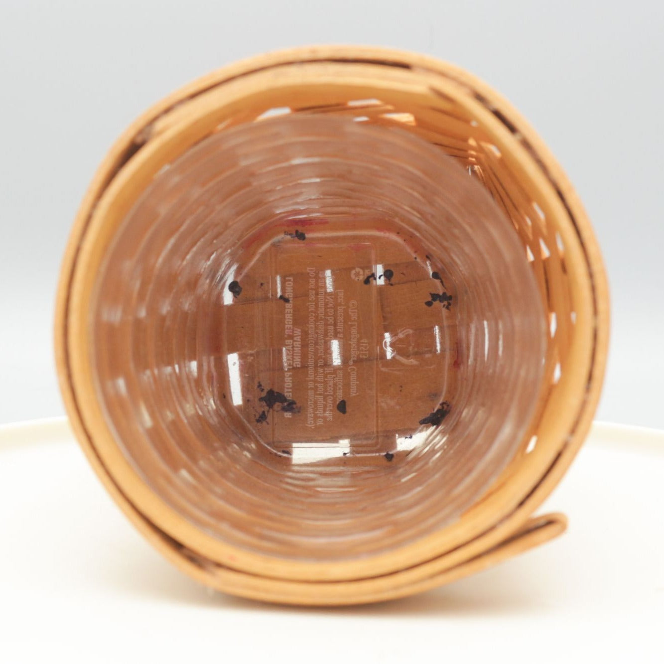 Longaberger Basket Planter Stamped and Signed Hand Woven