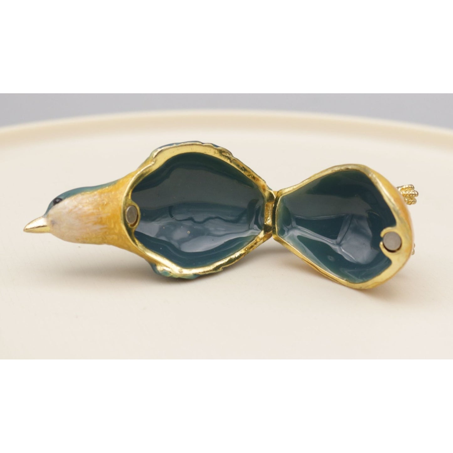 2012 Metropolitan Museum of Art Cloisonné Bird Trinket Box Bluebird