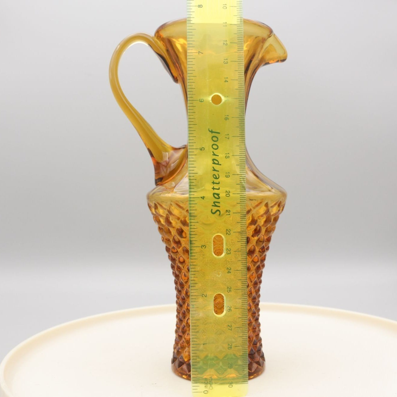 Vintage Amber Glass Cruet Pitcher