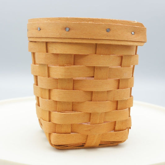 Longaberger Basket Planter Stamped and Signed Hand Woven