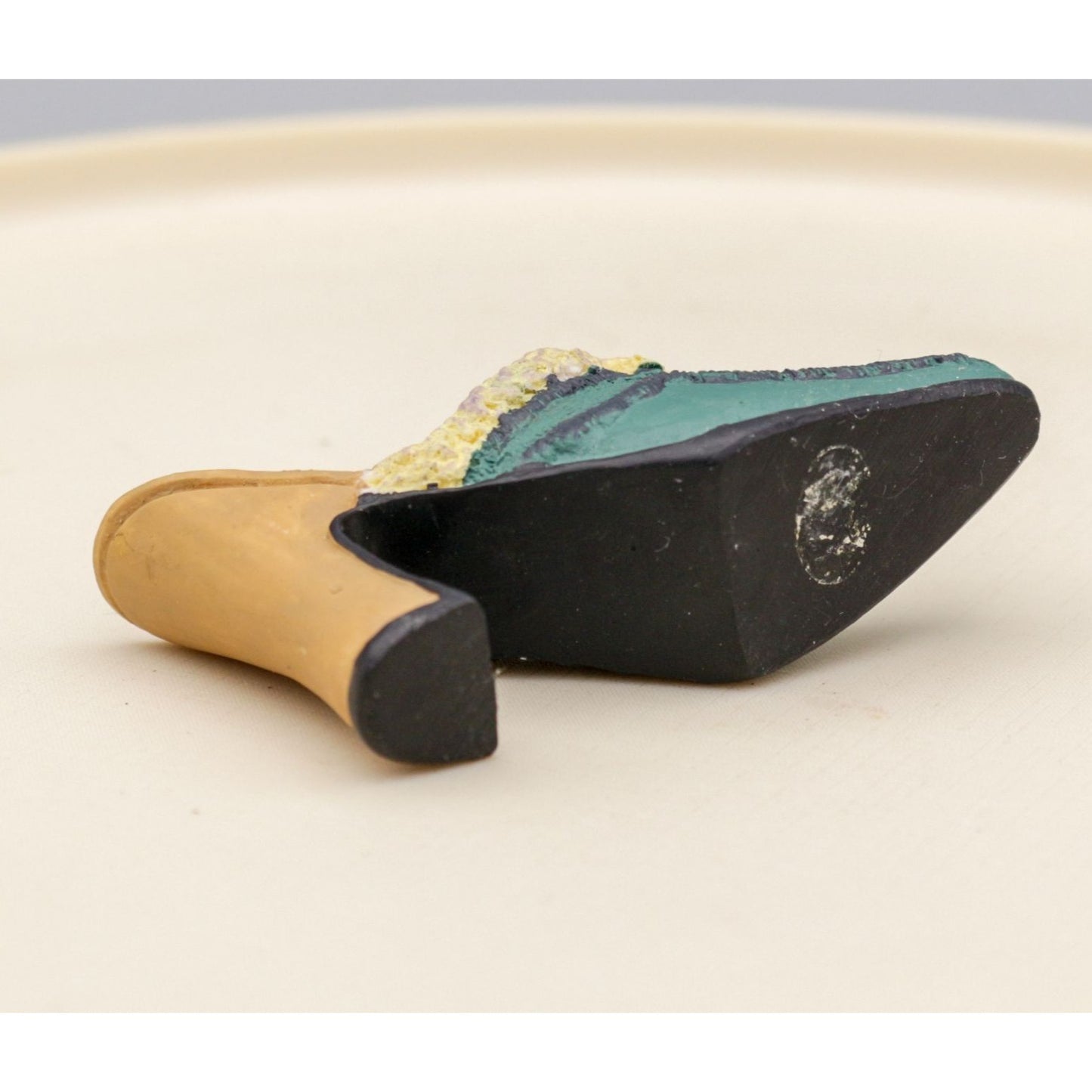 Miniature Shoe Figurine Resin Heel Slip On
