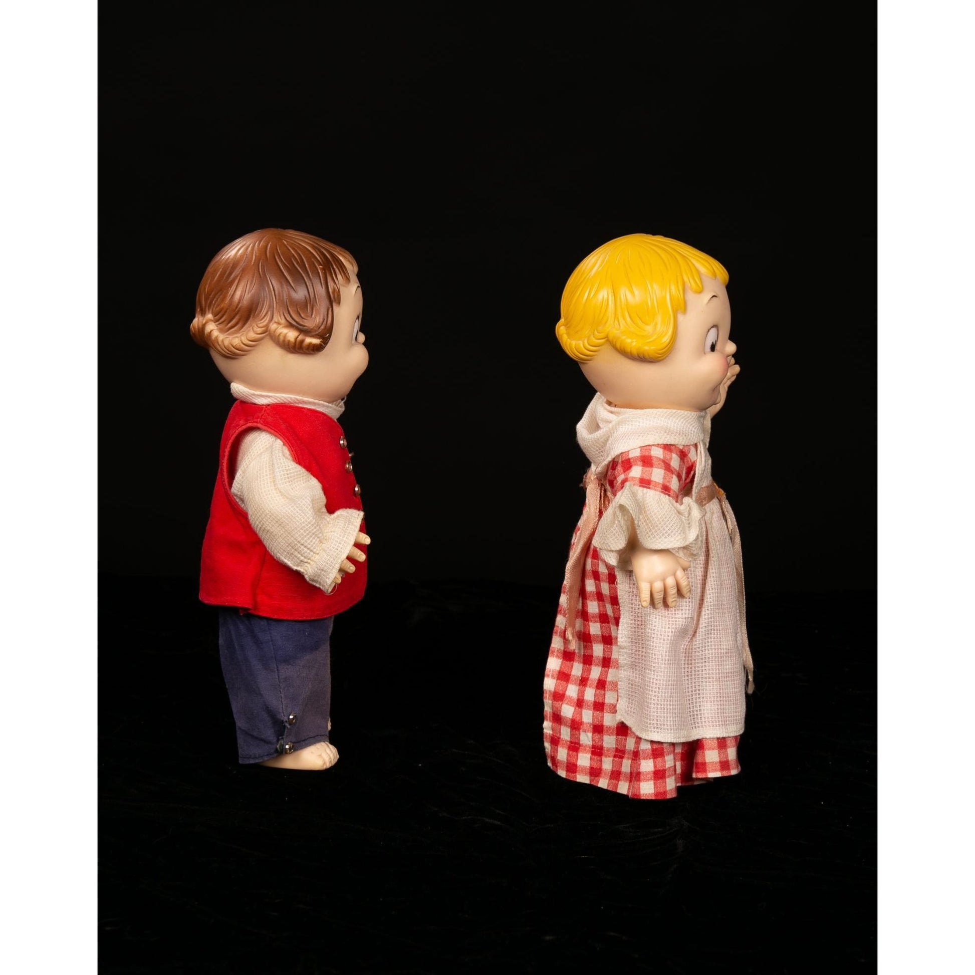 Vintage Campbell Soup Kids Vinyl Dolls Boy and Girl Set of 2