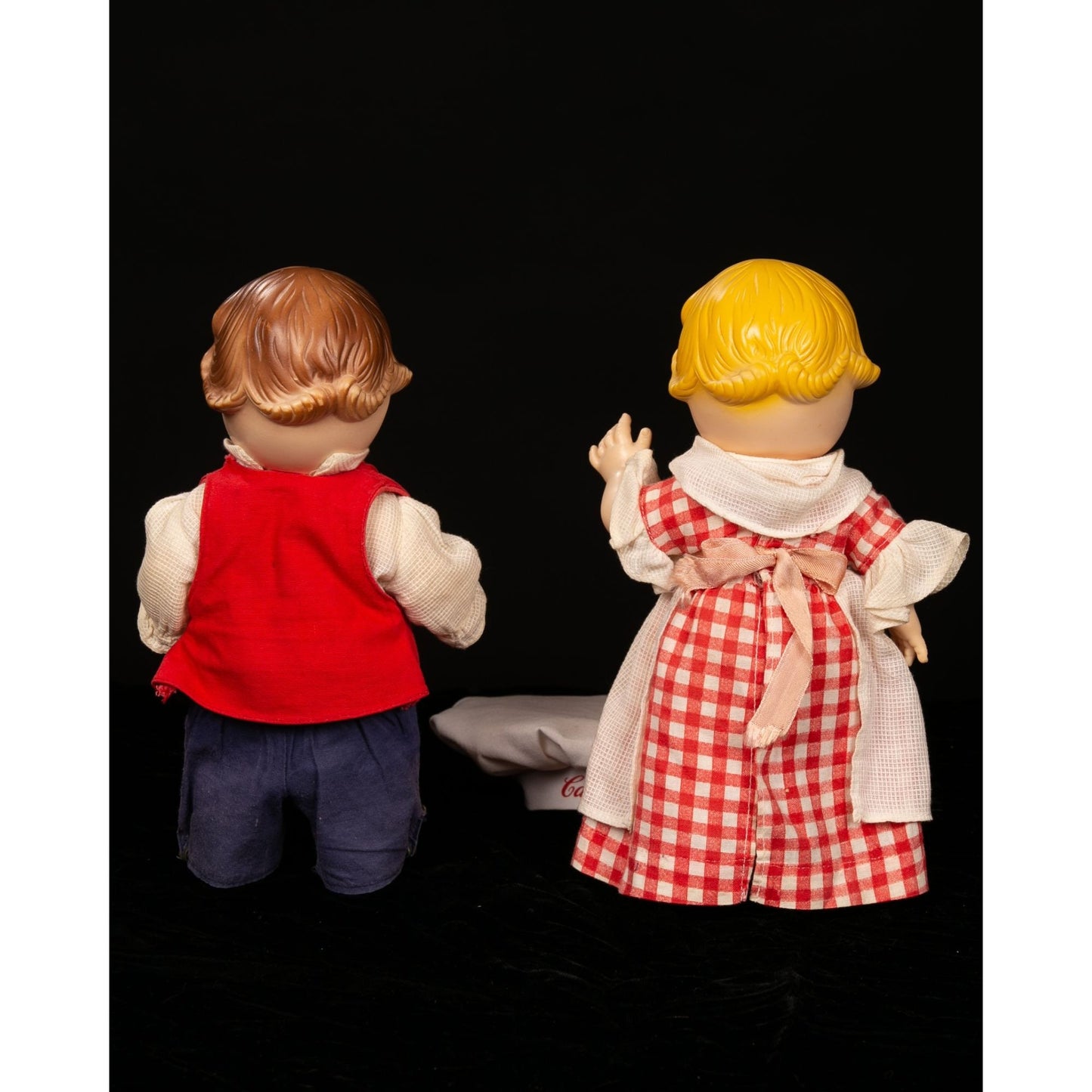 Vintage Campbell Soup Kids Vinyl Dolls Boy and Girl Set of 2