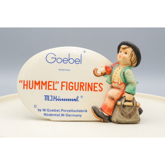 Vintage 1976 Goebel Hummel Authorized Retailer Plaque Merry Wanderer Hum 187A