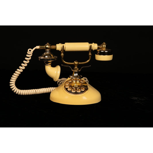 Vintage 1979 Rotary Phone Made in Korea Yellow Pillow Talk Model